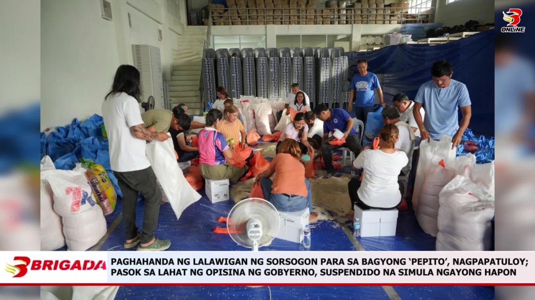 ⁣Paghahanda ng Lalawigan ng Sorsogon para sa Bagyong ‘Pepito’, Nagpapatuloy; Pasok sa Lahat ng Opisin