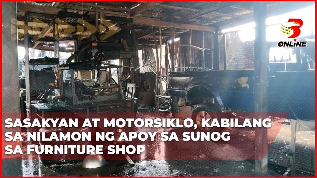 Sasakyan at motorsiklo, kabilang sa nilamon ng apoy sa sunog sa furniture shop