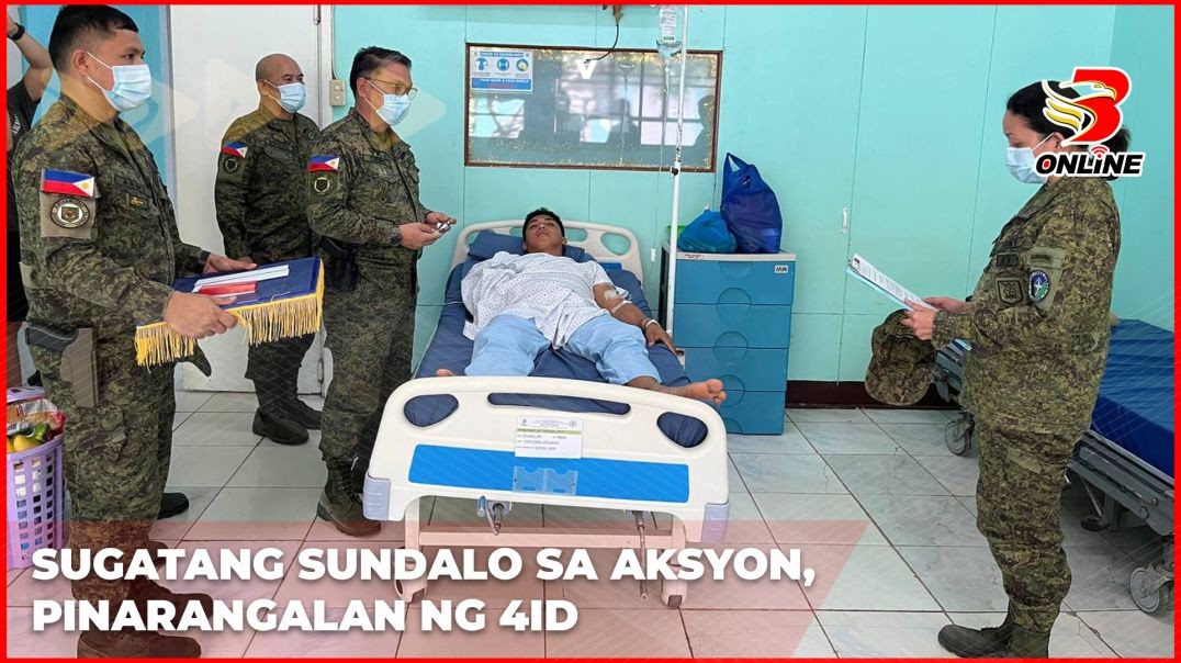 Sugatang sundalo sa aksyon, pinarangalan ng 4ID