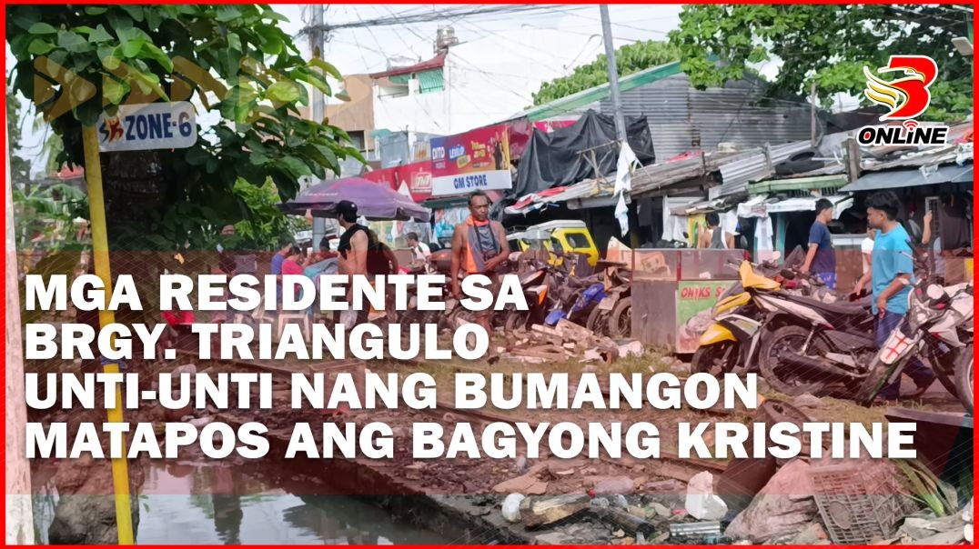 ⁣Mga residente sa Brgy. Triangulo, unti-unti nang bumabangon matapos ang Bagyong Kristine