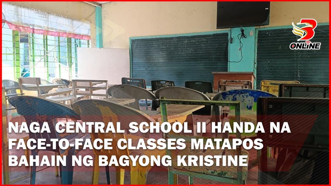⁣Naga Central School II, handa na sa face-to-face classes matapos bahain ng Bagyong Kristine