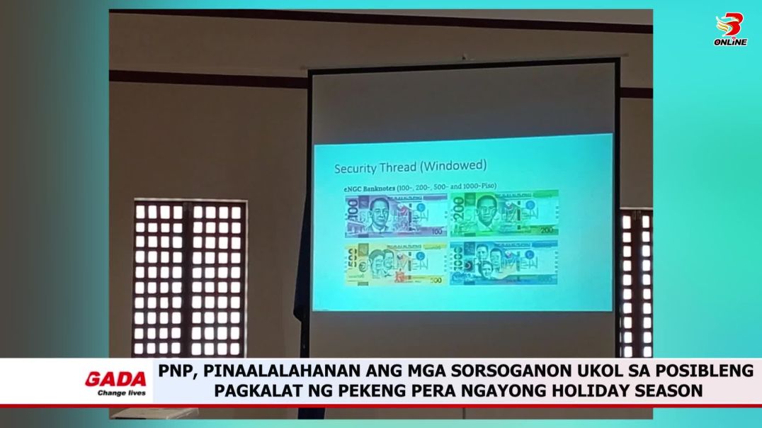 ⁣PNP, pinaalalahanan ang mga Sorsoganon ukol sa posibleng pagkalat ng pekeng pera ngayong holiday sea