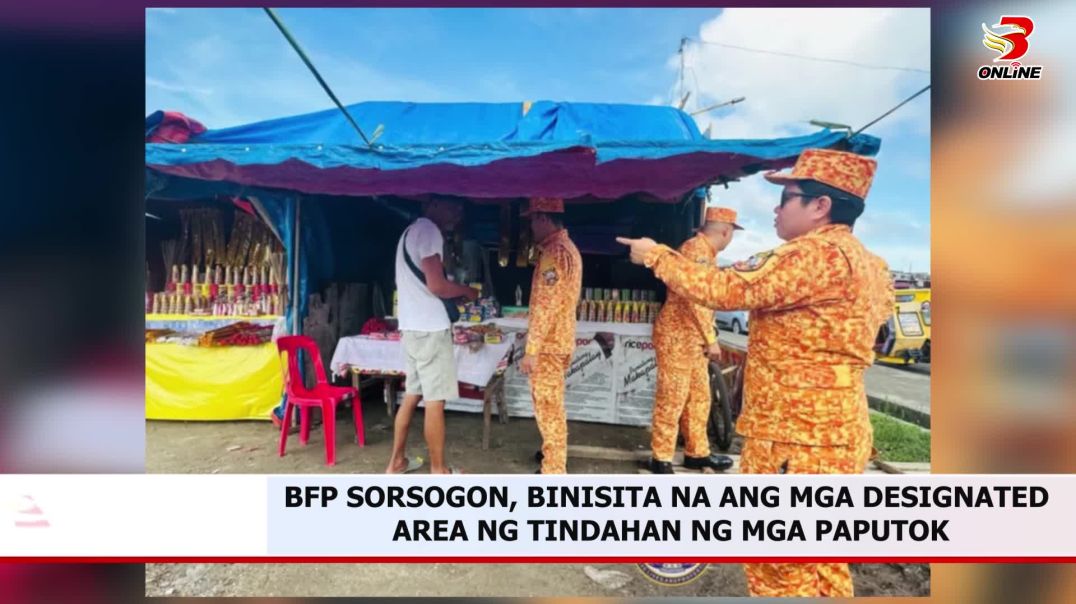 ⁣BFP Sorsogon, binisita na ang mga designated area ng tindahan ng mga paputok