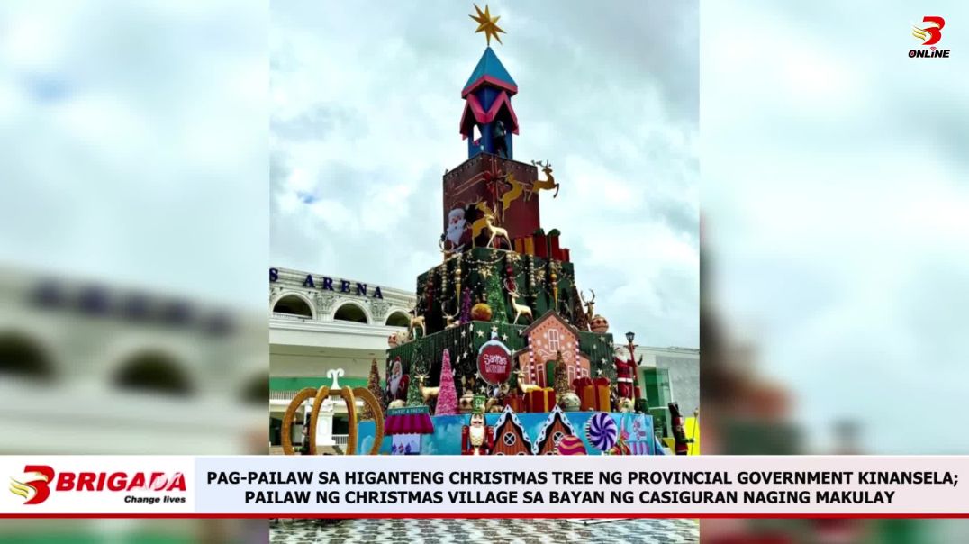 ⁣Pag-pailaw sa higanteng christmas tree ng provincial government kinansela;pailaw ng christmas villag