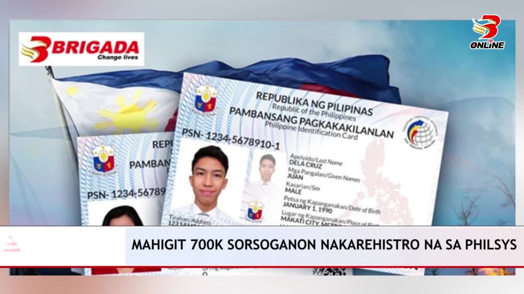 ⁣Mahigit 700K Sorsoganon nakarehistro na sa PhilSys