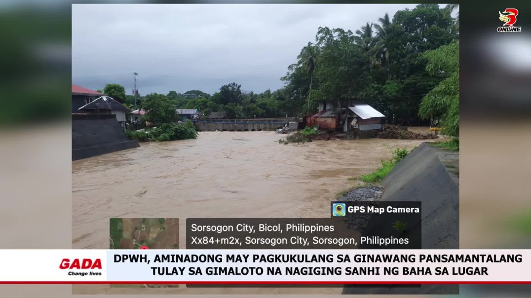 ⁣DPWH, aminadong may pagkukulang sa ginawang pansamantalang tulay sa Gimaloto na nagiging sanhi ng ba