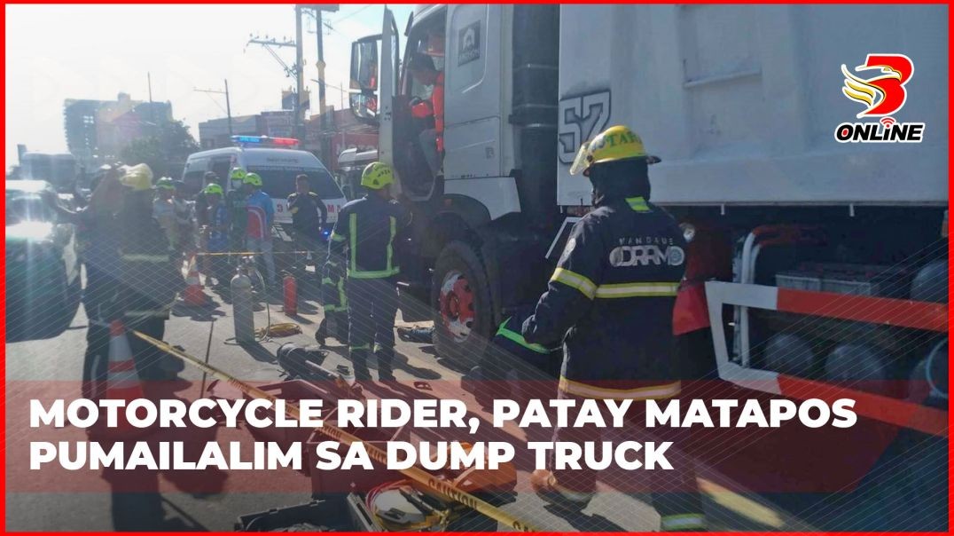 Motorcycle rider, patay matapos pumailalim sa dump truck