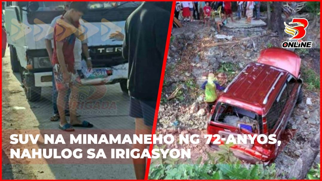 SUV na minamaneho ng 72-anyos, nahulog sa irigasyon