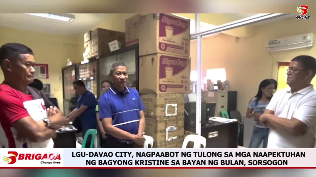 ⁣LGU-Davao City, nagpaabot ng tulong sa mga naapektuhan ng Bagyong Kristine sa bayan ng Bulan, Sorsog