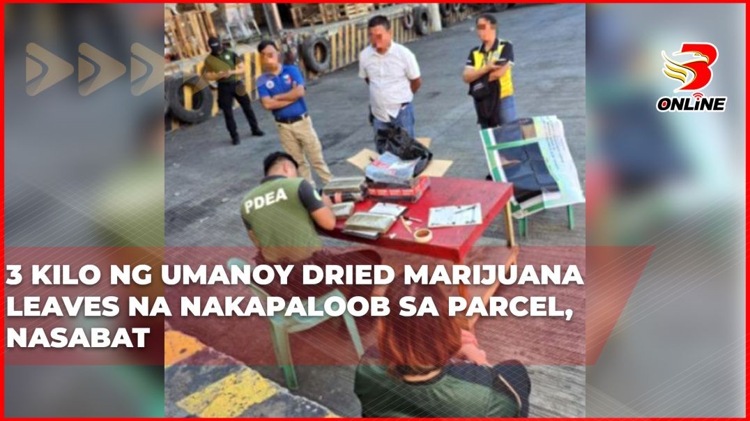 3 kilo ng umanoy dried marijuana leaves na nakapaloob sa parcel, nasabat