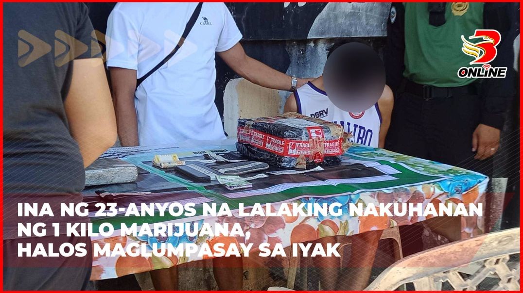 Ina ng 23-anyos na lalaking nakuhanan ng 1 kilo marijuana,  halos maglumpasay sa iyak