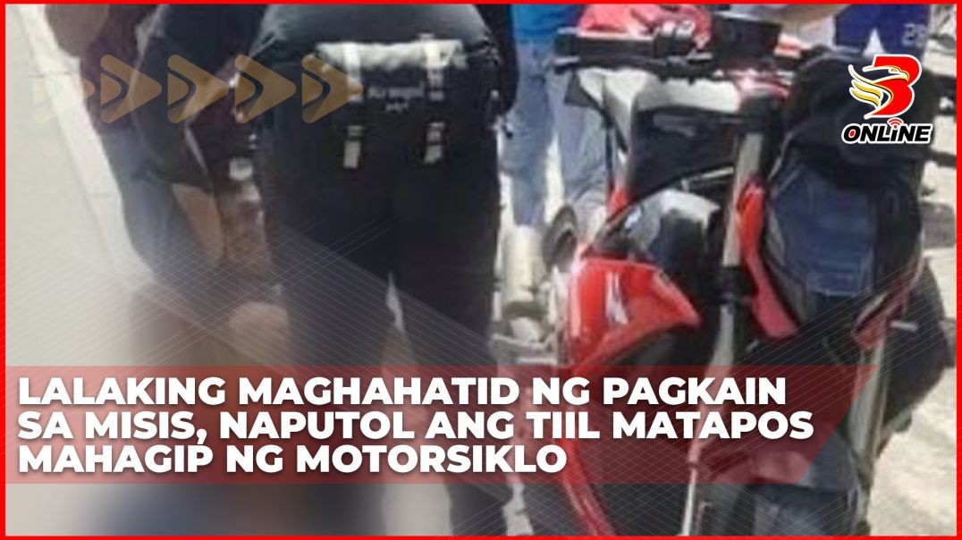 Lalaking maghahatid ng pagkain sa misis, naputol ang tiil matapos mahagip ng motorsiklo