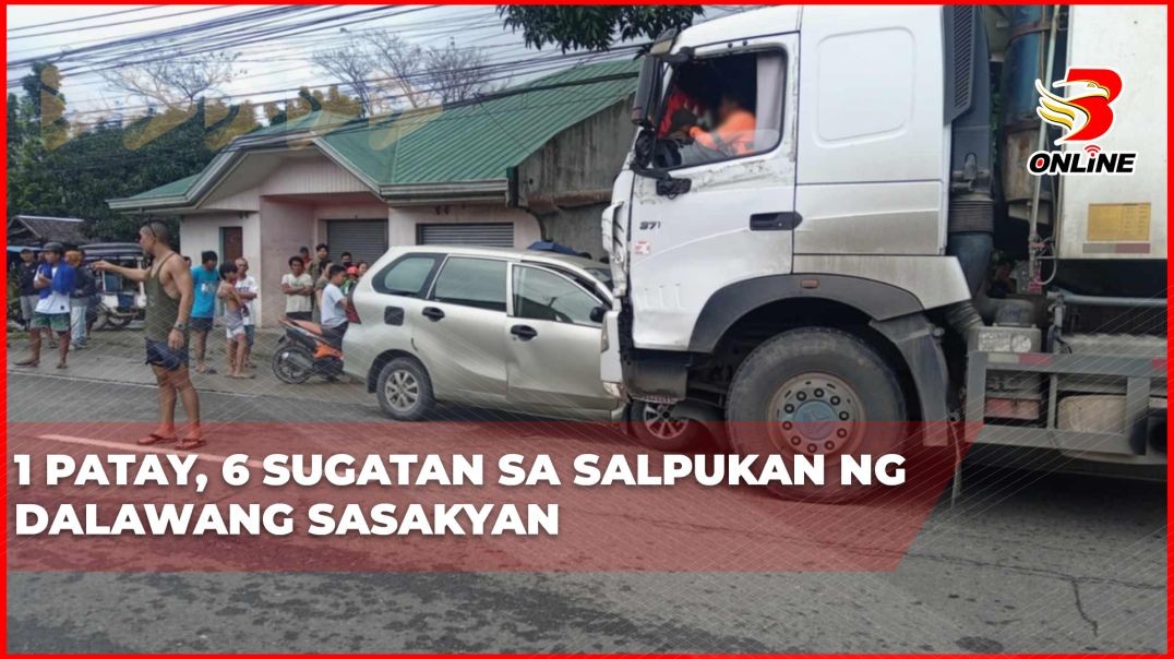 1 patay, 6 sugatan sa salpukan ng dalawang sasakyan