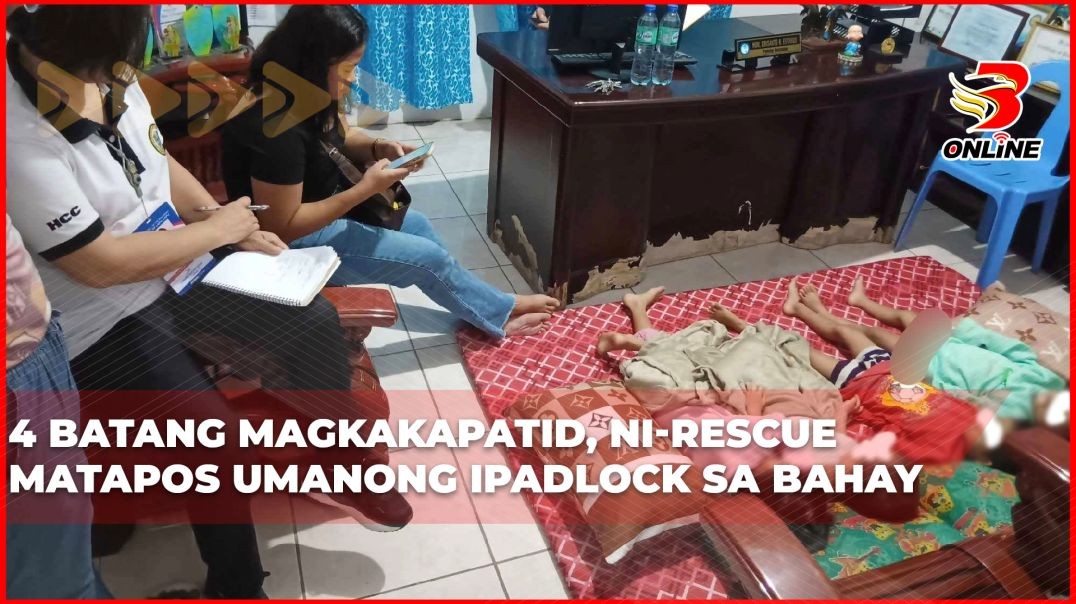 4 batang magkakapatid, ni-rescue matapos umanong ipadlock sa bahay