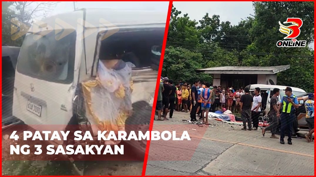 4 patay sa karambola ng 3 sasakyan