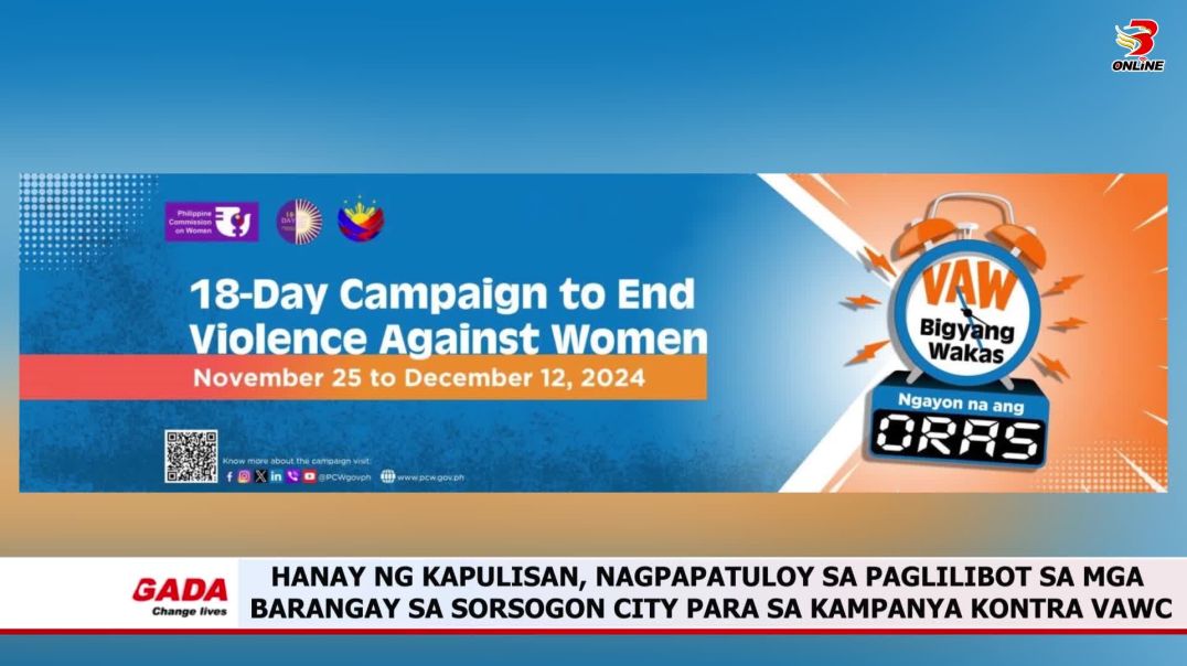 ⁣Hanay ng kapulisan, nagpapatuloy sa paglilibot sa mga barangay sa Sorsogon city para sa kampanya kon