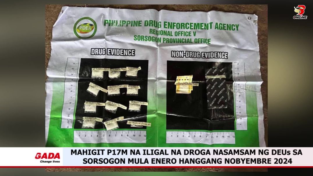 ⁣Mahigit P17m na iligal na droga nasamsam ng DEU’s sa Sorsogon mula enero hanggang nobyembre 2024
