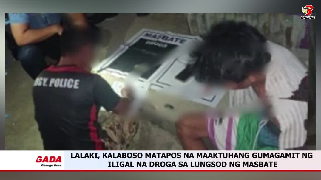 ⁣Lalaki, kalaboso matapos na maaktuhang gumagamit ng iligal na droga sa lungsod ng Masbate