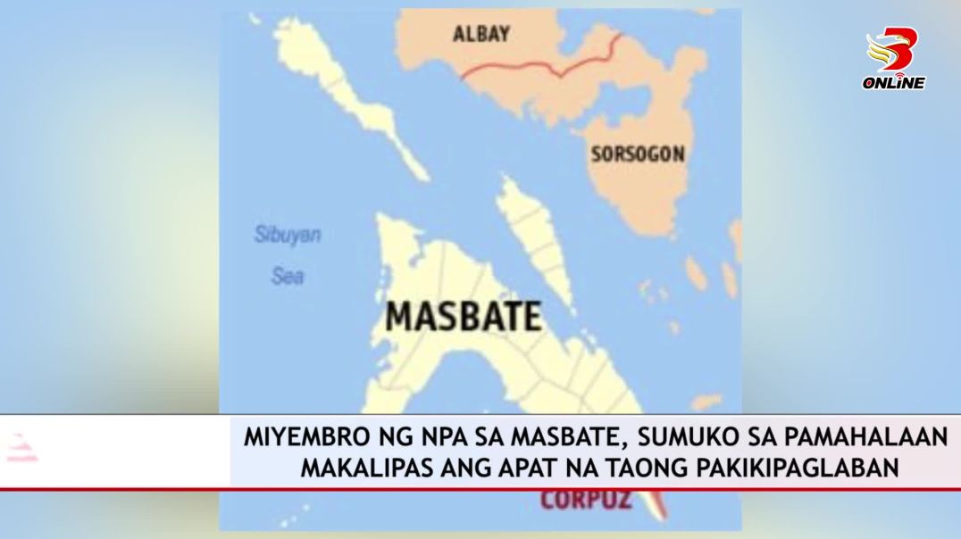 ⁣Miyembro ng NPA sa Masbate, sumuko sa pamahalaan makalipas ang apat na taong pakikipaglaban