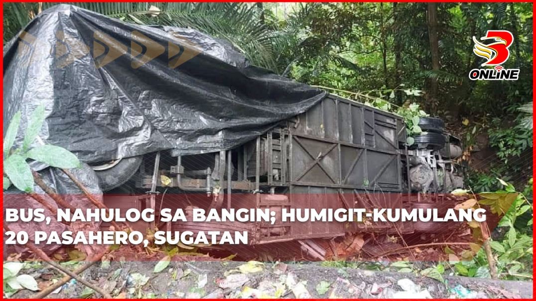 Bus, nahulog sa bangin; humigit-kumulang 20 pasahero, sugatan