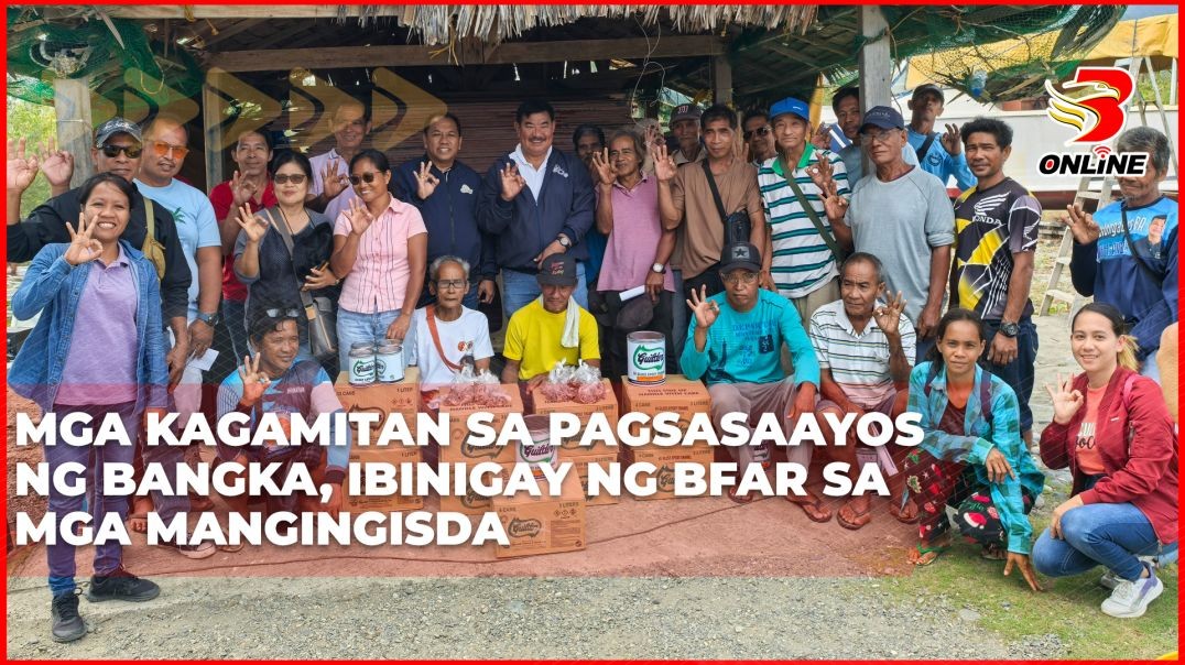 ⁣Mga kagamitan sa pagsasaayos ng Bangka, ibinigay ng BFAR sa mga mangingisda