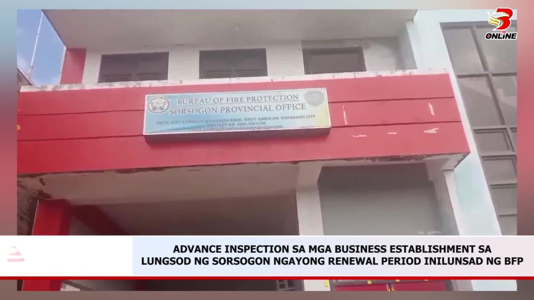 ⁣Advance inspection sa mga business establishment sa lungsod ng Sorsogon ngayong renewal period inilu