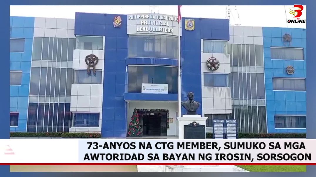 ⁣73-anyos na CTG member, sumuko sa mga awtoridad sa bayan ng Irosin, Sorsogon