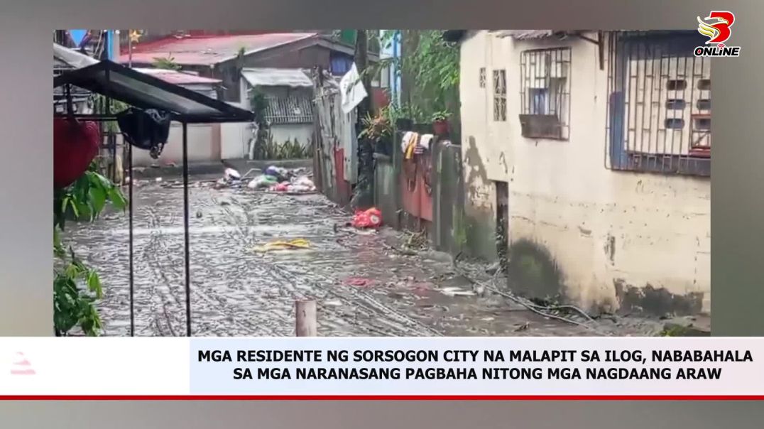 Mga residente ng Sorsogon City na malapit sa ilog, nababahala sa mga naranasang pagbaha nitong mga n