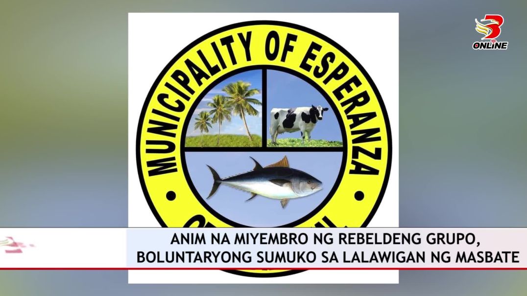 ⁣Anim na miyembro ng rebeldeng grupo, boluntaryong sumuko sa lalawigan ng Masbate