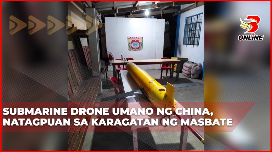 Submarine drone umano ng China, natagpuan sa karagatan ng Masbate