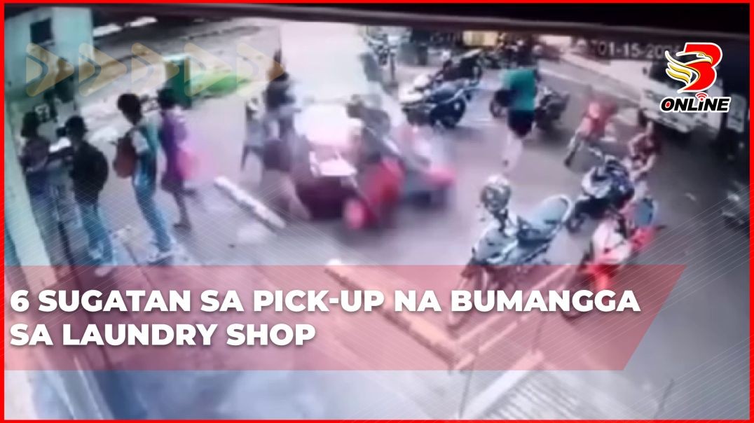 6 sugatan sa pick-up na bumangga sa laundry shop