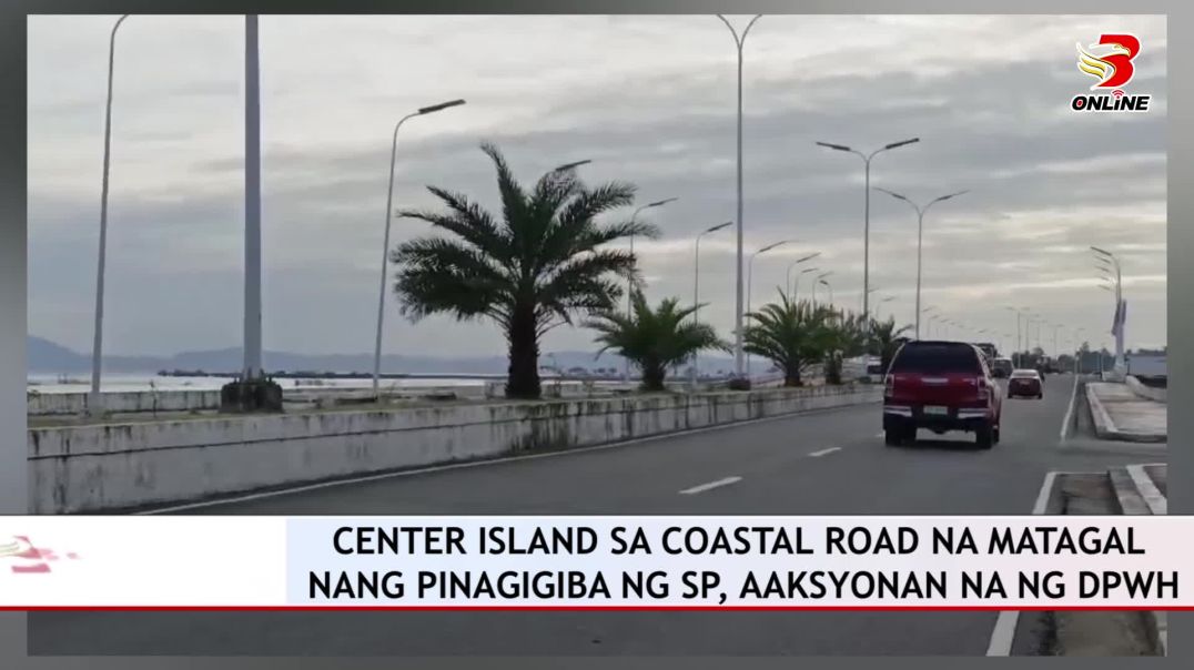 ⁣Center island sa coastal road na matagal nang pinagigiba ng sp, aaksyonan na ng DPWH