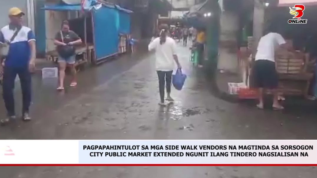 ⁣Pagpapahintulot sa mga side walk vendors na magtinda sa Sorsogon City public market extended ngunit 