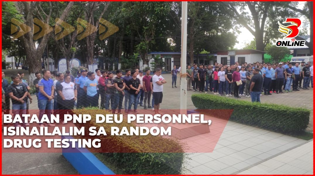 ⁣Bataan PNP DEU personnel, isinailalim sa random drug testing