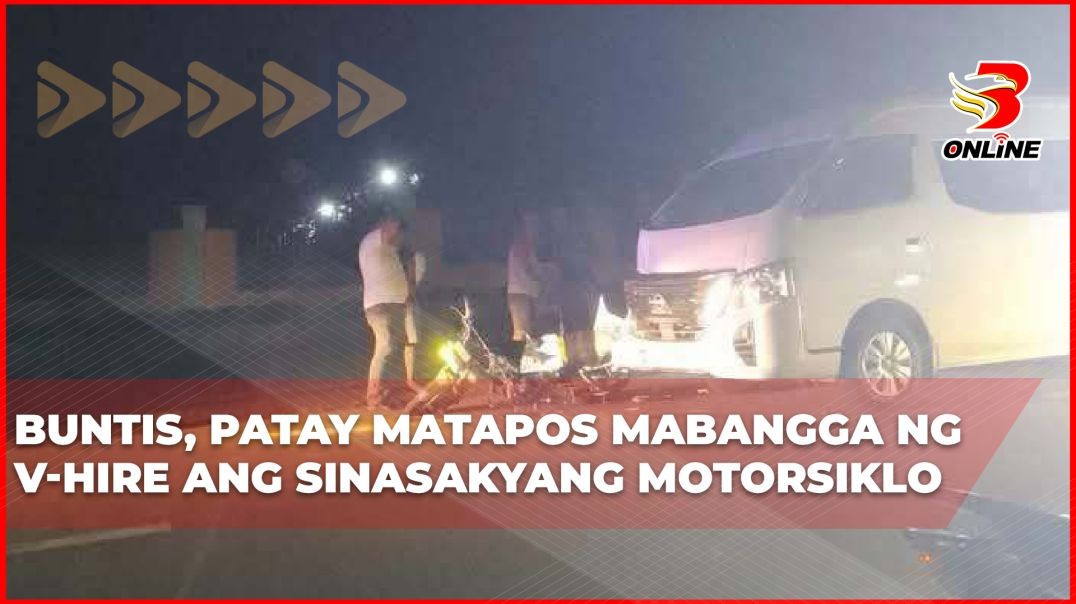 Buntis, patay matapos mabangga ng v-hire ang sinasakyang motorsiklo
