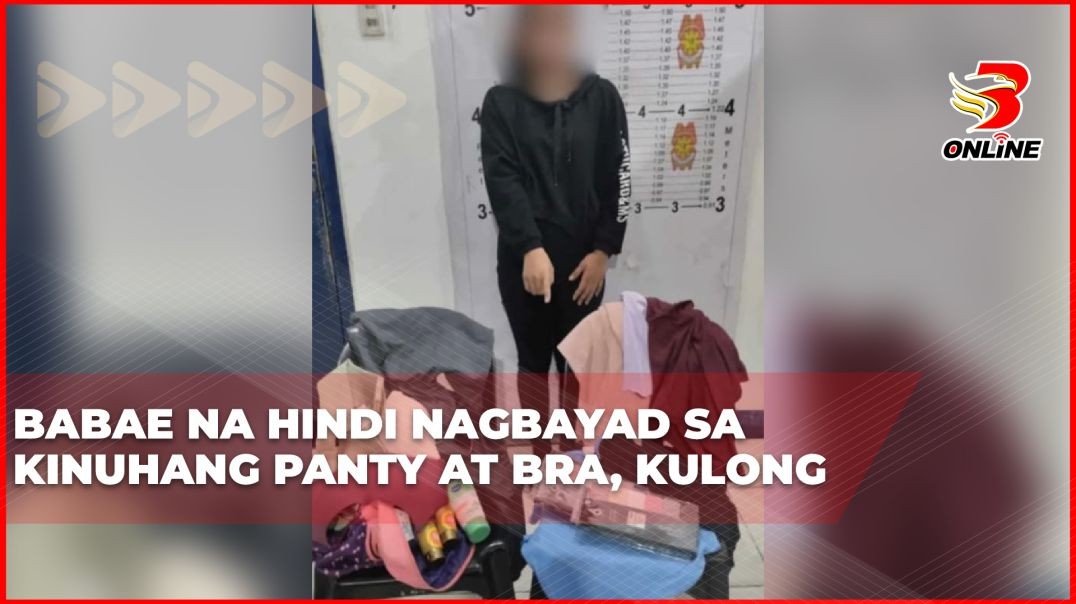 Babae na hindi nagbayad sa kinuhang panty at bra, kulong