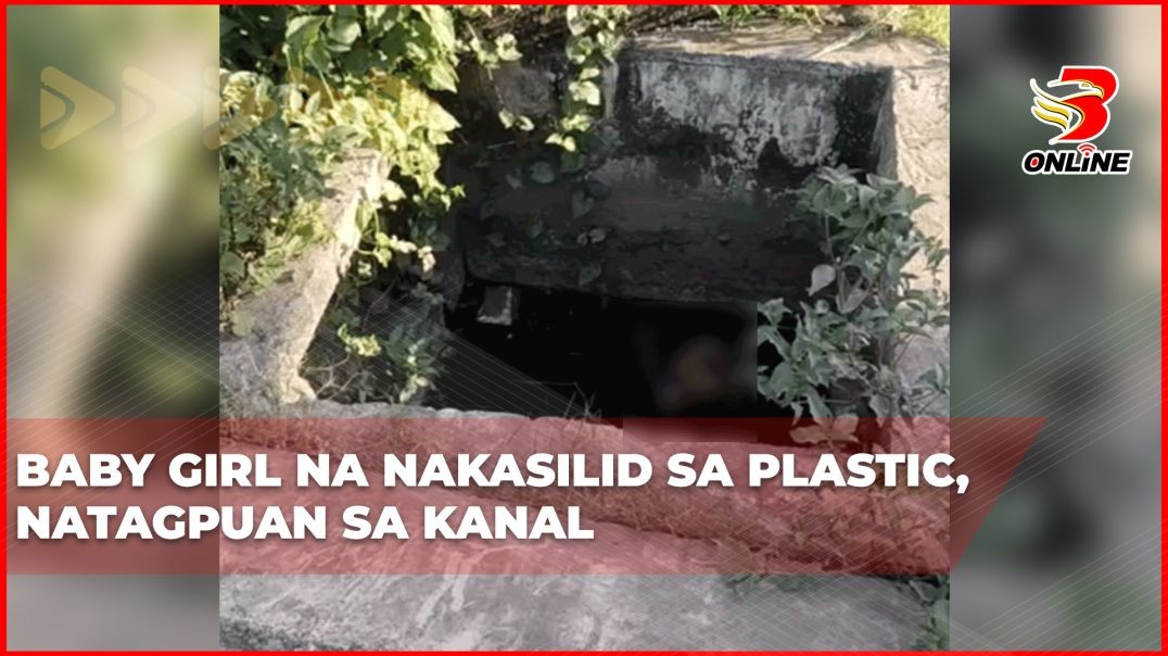 ⁣Baby girl na nakasilid sa plastic, natagpuan sa kanal
