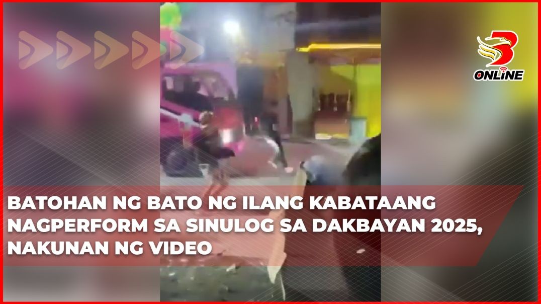 ⁣Batohan ng bato ng ilang kabataang nagperform sa Sinulog sa Dakbayan 2025, nakunan ng video