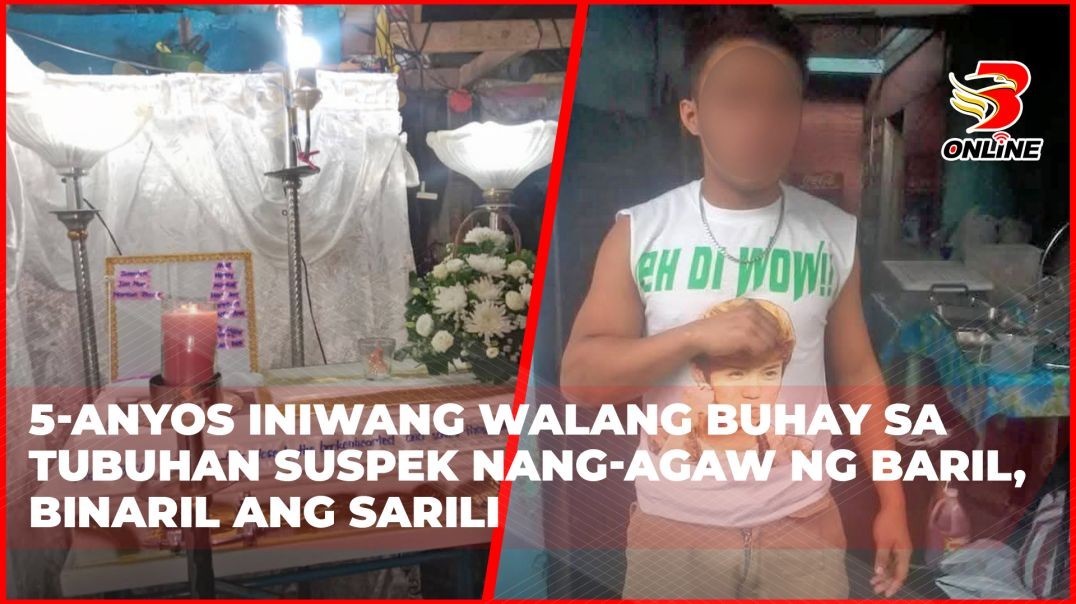 ⁣5-anyos iniwang walang buhay sa tubuhan suspek nang-agaw ng baril, binaril ang sarili