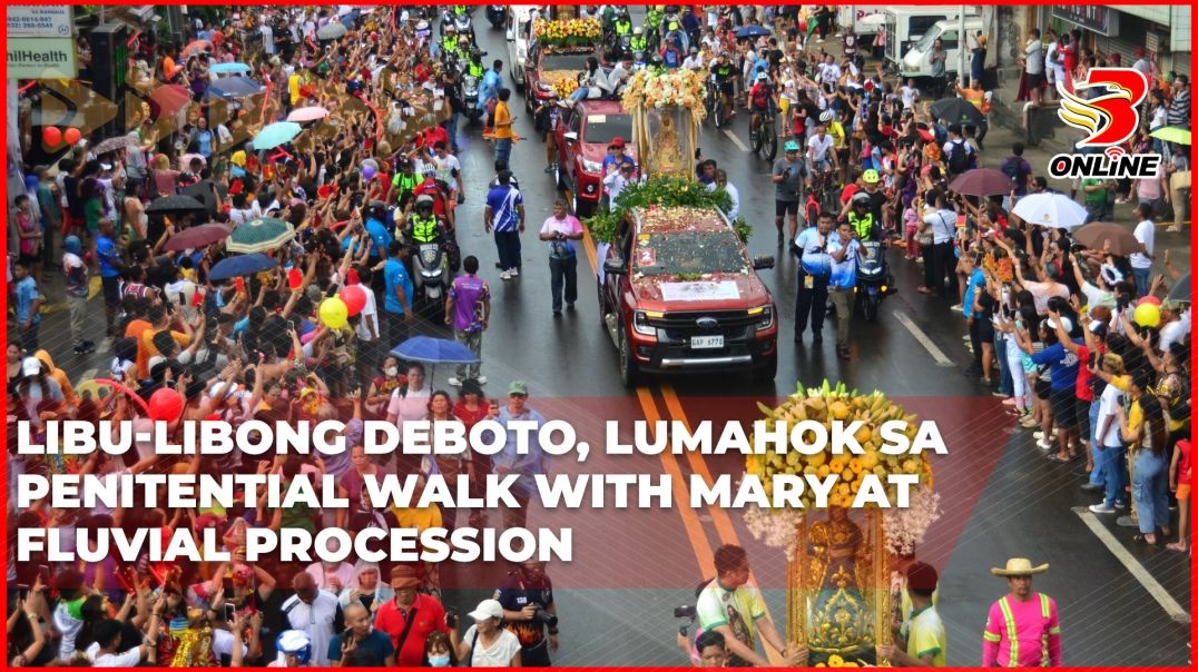 ⁣Libu-libong deboto, lumahok sa Penitential Walk With Mary at Fluvial Procession