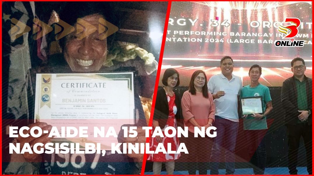⁣Eco-aide na 15 taon ng nagsisilbi, kinilala