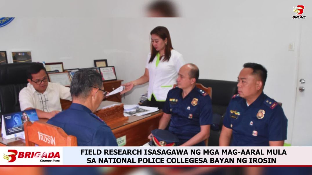⁣FIELD RESEARCH ISASAGAWA NG MGA MAG-AARAL MULA SA NATIONAL POLICE COLLEGESA BAYAN NG IROSIN