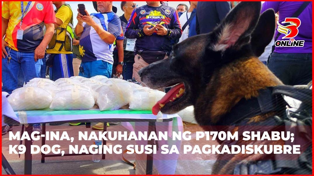 ⁣Mag-ina, nakuhanan ng P170M shabu;K9 Dog, naging susi sa pagkadiskubre