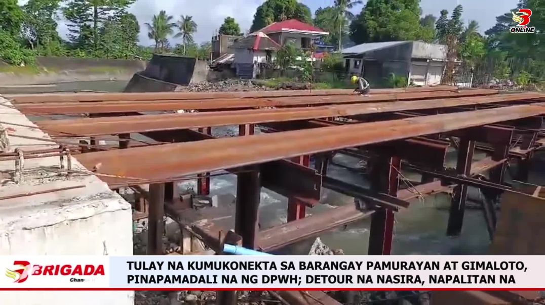 ⁣TULAY NA KUMUKONEKTA SA BARANGAY PAMURAYAN AT GIMALOTO, PINAPAMADALI NA NG DPWH; DETOUR NA NASIRA, N