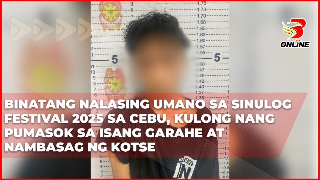 ⁣Binatang nalasing umano sa Sinulog Festival 2025 sa Cebu, kulong nang pumasok sa isang garahe at nam