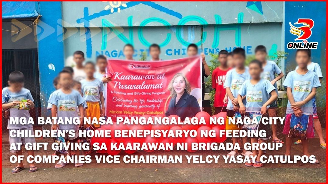 ⁣Mga batang nasa pangangalaga ng Naga City Children’s Home benepisyaryo ng feeding at gift giving sa 