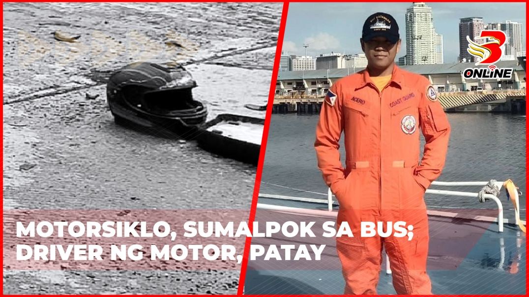 Motorsiklo, sumalpok sa bus;Driver ng motor, patay