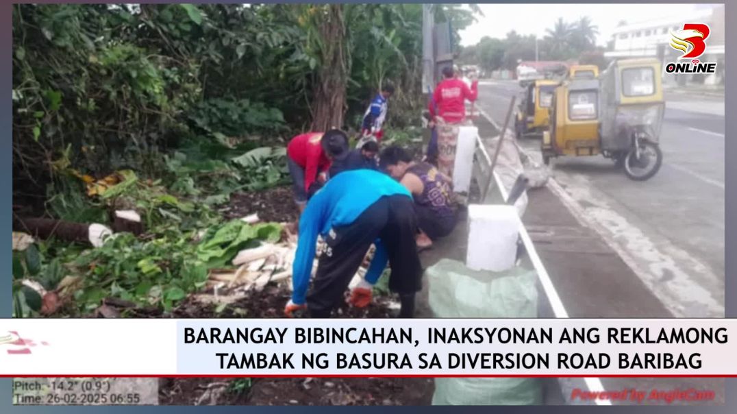 ⁣BARANGAY BIBINCAHAN, INAKSYONAN ANG REKLAMONG TAMBAK NG BASURA SA DIVERSION ROAD BARIBAG