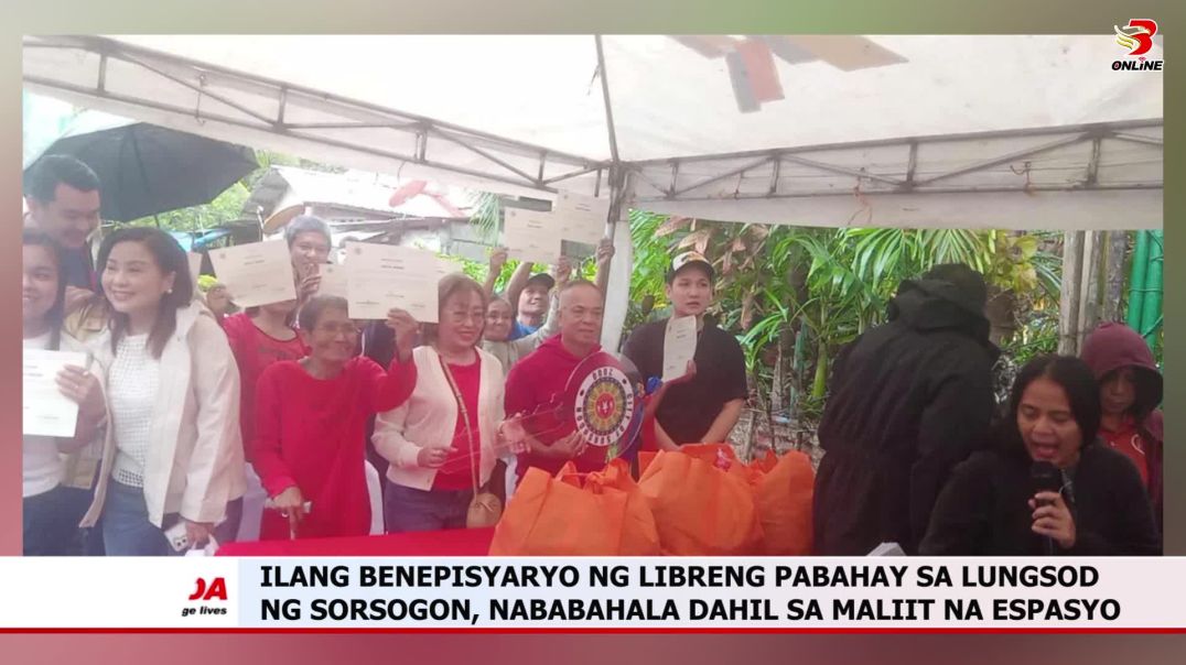 ⁣ILANG BENEPISYARYO NG LIBRENG PABAHAY SA LUNGSOD NG SORSOGON, NABABAHALA DAHIL SA MALIIT NA ESPASYO