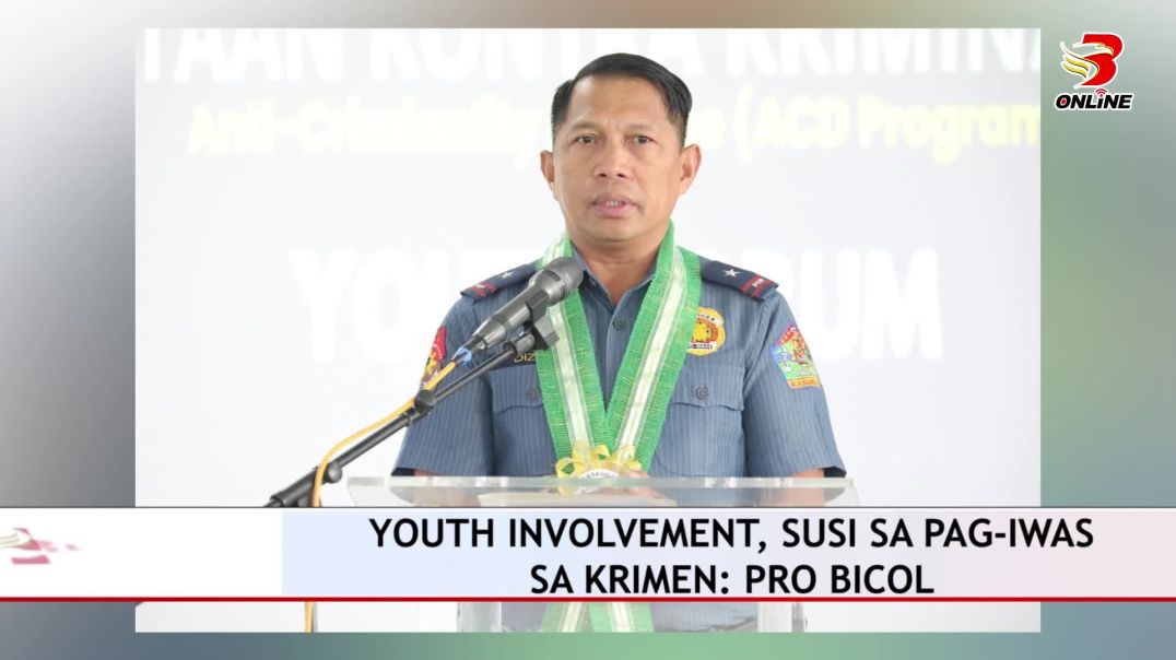 ⁣YOUTH INVOLVEMENT, SUSI SA PAG-IWAS SA KRIMEN: PRO BICOL